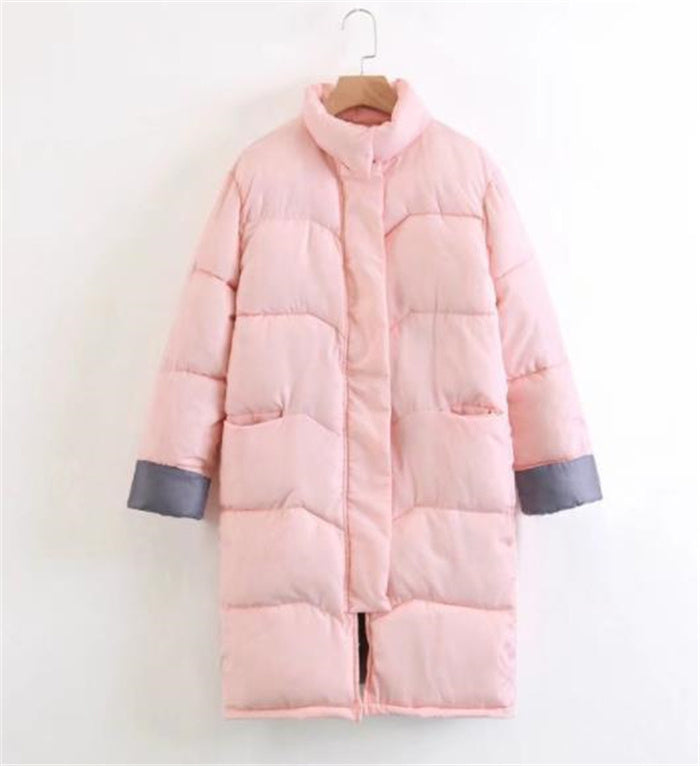 Cotton Padded Winter Jacket - Women's Oversized Puffer Coat