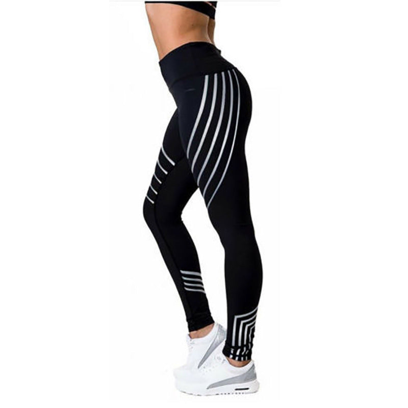 Women's Reflective Yoga Pants - High Visibility Sport Leggings