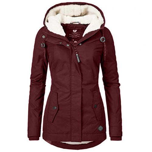 Faux Fur Hooded Winter Parka - Women's Padded Coat