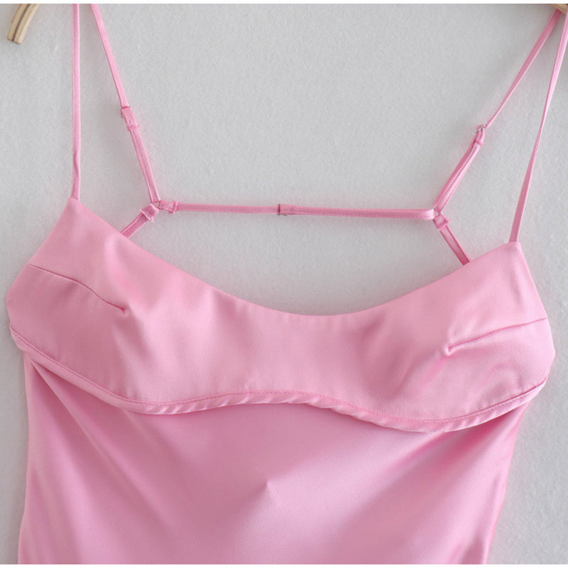 Satin Backless Maxi Dress