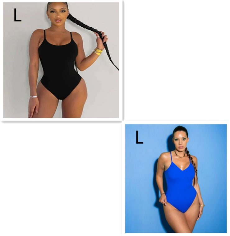 Women's One-Piece Swimsuit - Backless Triangle Cut Bathing Suit