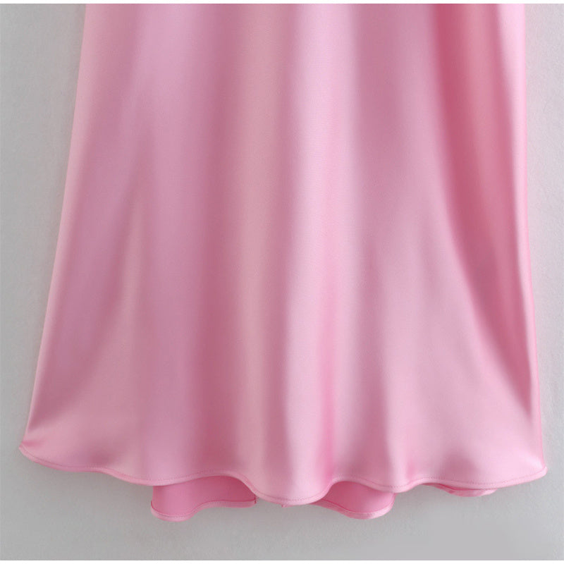 Satin Backless Maxi Dress