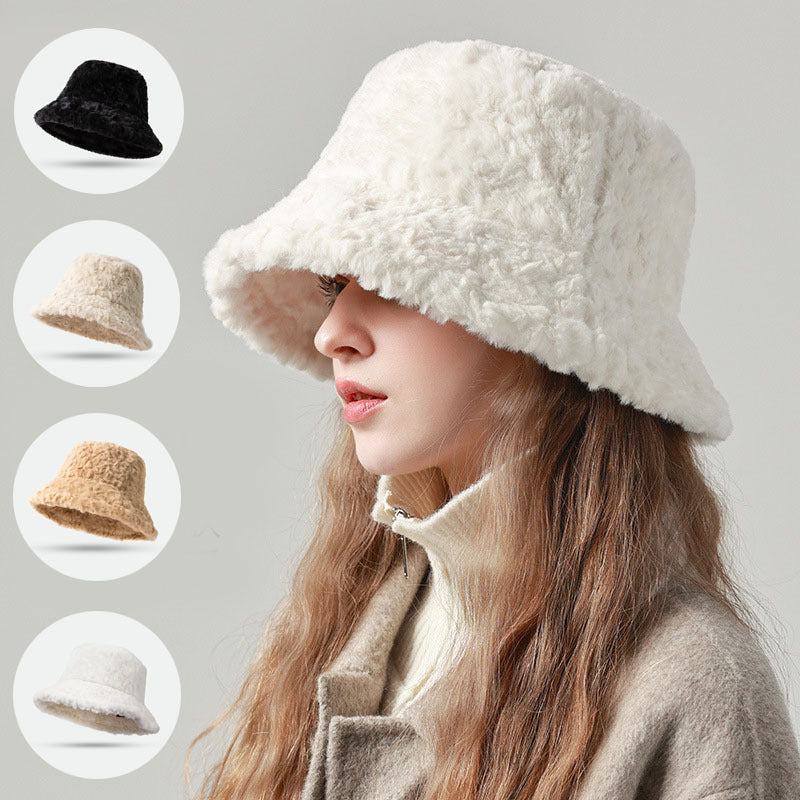 Women's Lambswool Fisherman Hat - Winter Warm Bucket Hat