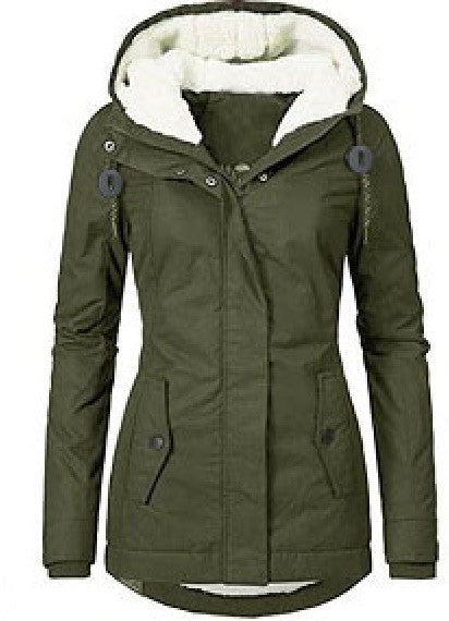 Faux Fur Hooded Winter Parka - Women's Padded Coat