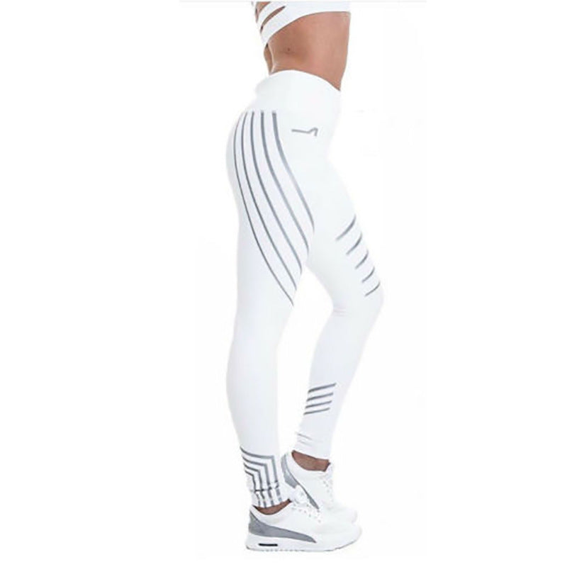 Women's Reflective Yoga Pants - High Visibility Sport Leggings