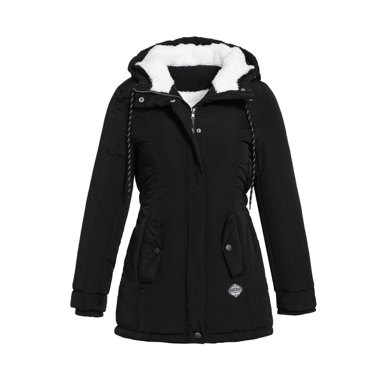 Faux Fur Hooded Winter Parka - Women's Padded Coat