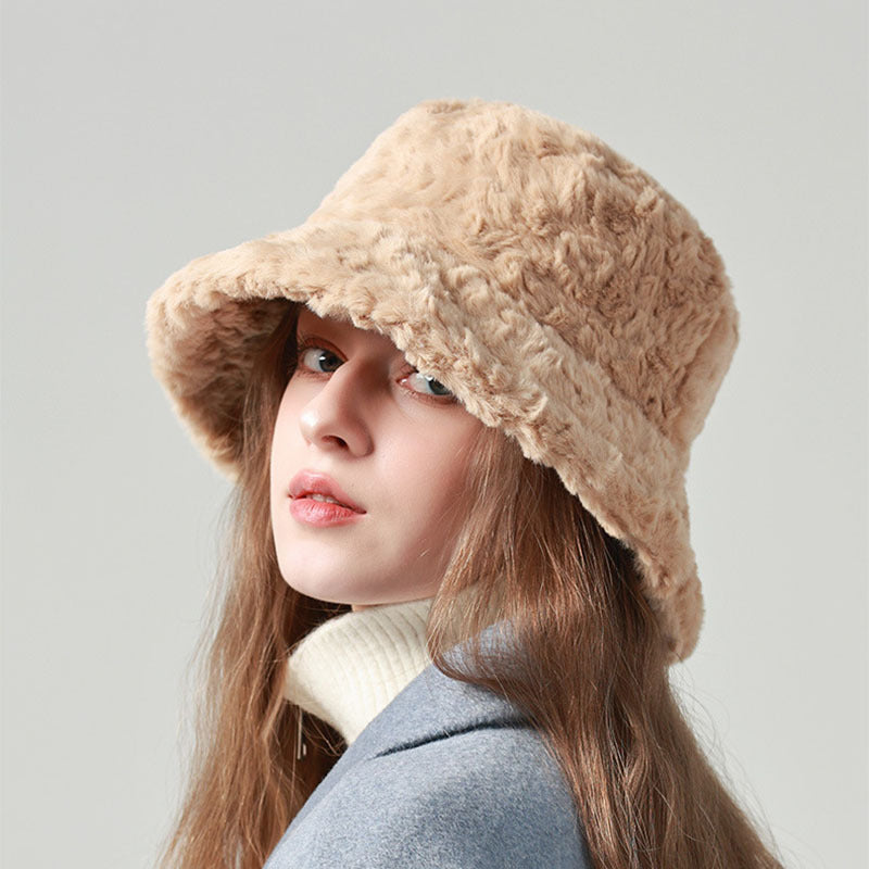 Women's Lambswool Fisherman Hat - Winter Warm Bucket Hat
