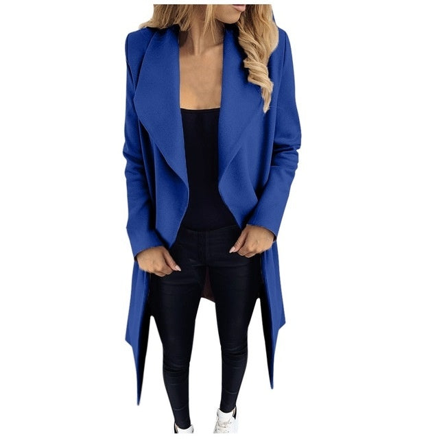 Women's Long Blazer Jacket - Casual Open Front Coat Outerwear