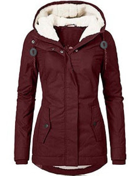 Faux Fur Hooded Winter Parka - Women's Padded Coat