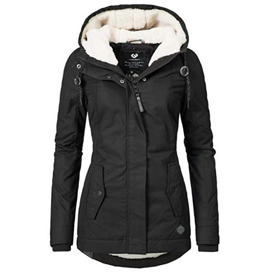 Faux Fur Hooded Winter Parka - Women's Padded Coat