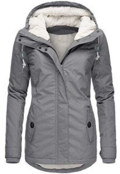 Faux Fur Hooded Winter Parka - Women's Padded Coat