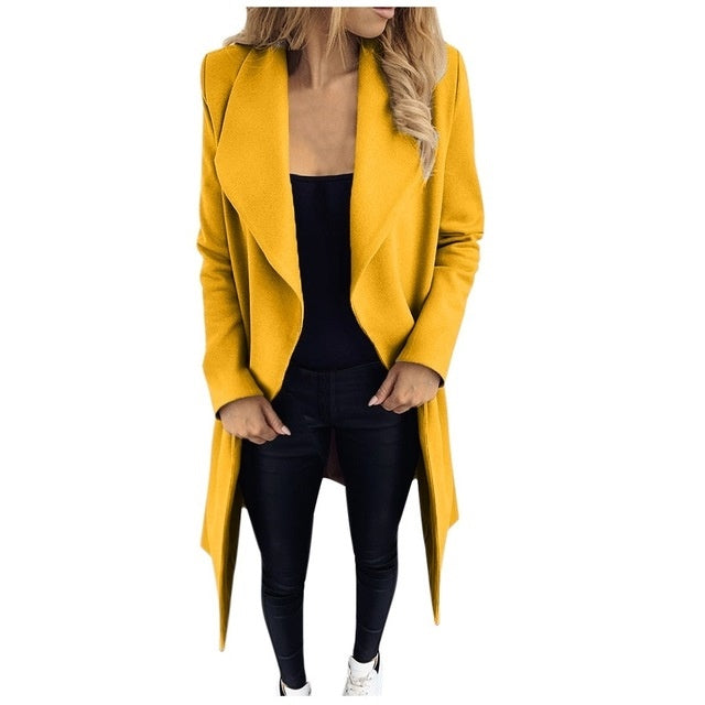 Women's Long Blazer Jacket - Casual Open Front Coat Outerwear