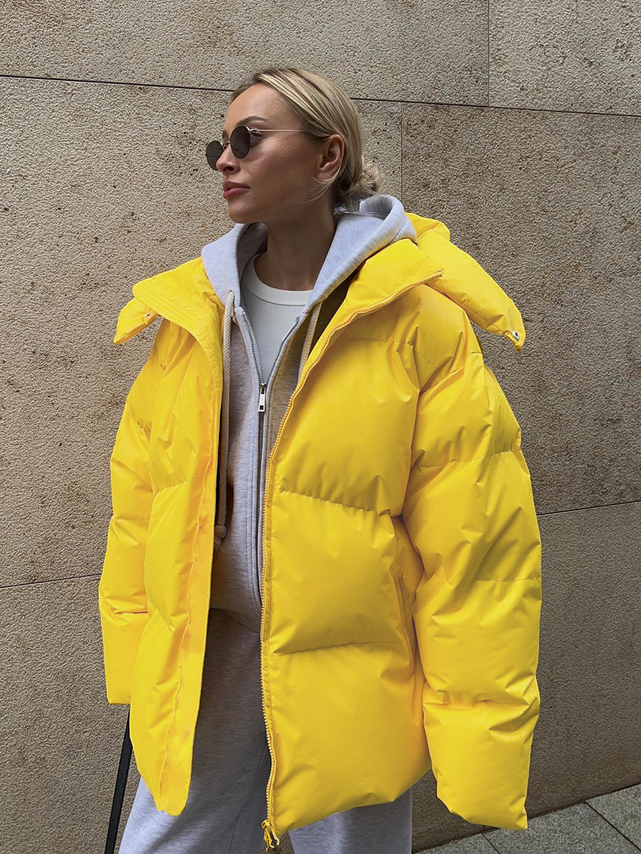 Women's Oversized Puffer Parka - Removable Hood Winter Warm Coat