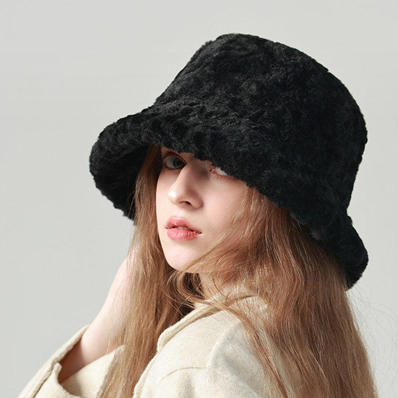 Women's Lambswool Fisherman Hat - Winter Warm Bucket Hat