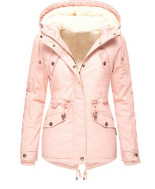 Faux Fur Hooded Winter Parka - Women's Padded Coat
