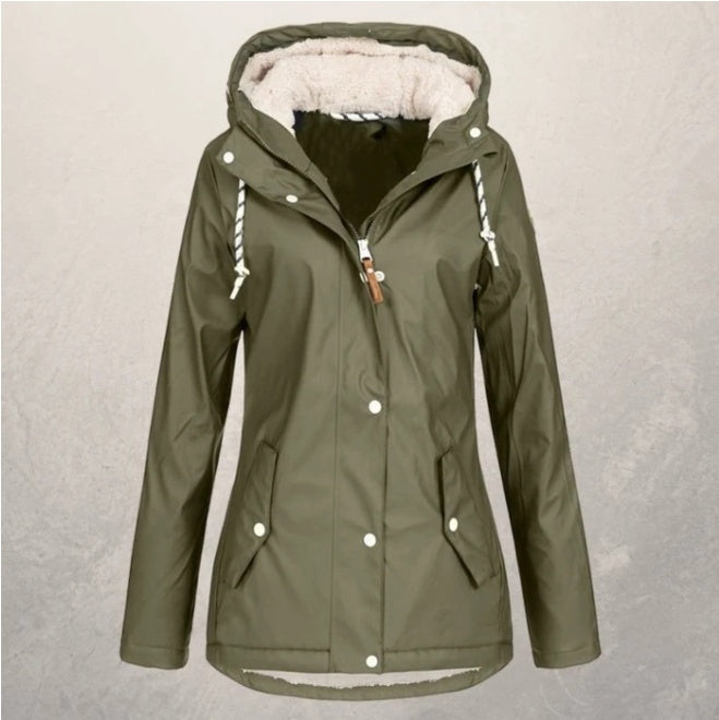 Faux Fur Hooded Winter Parka - Women's Padded Coat