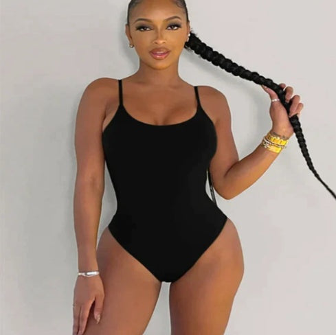 Women's One-Piece Swimsuit - Backless Triangle Cut Bathing Suit