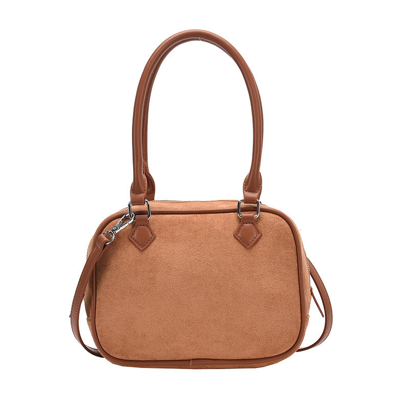 Women's Suede Crossbody Bag - Fashion Shoulder Handbag