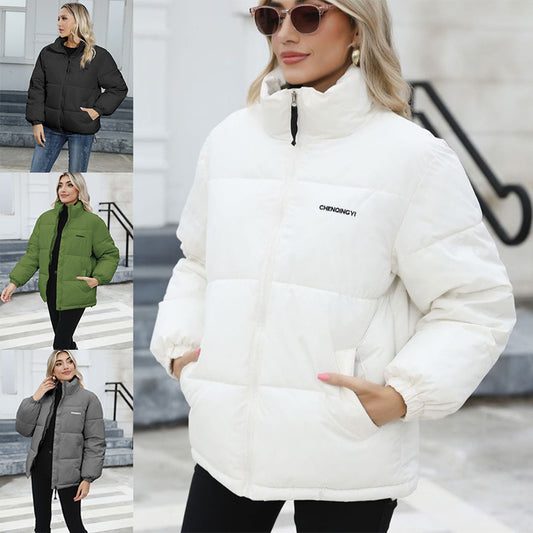 Women's Winter Puffer Jacket - Windproof Down Cotton Warm Coat