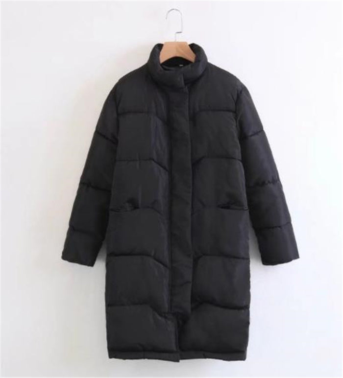 Cotton Padded Winter Jacket - Women's Oversized Puffer Coat